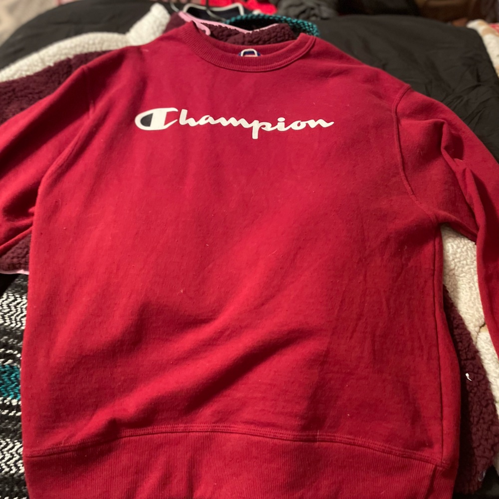 Dark Red Champion Pullover